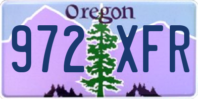 OR license plate 972XFR