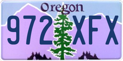 OR license plate 972XFX