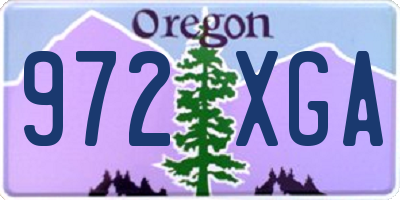 OR license plate 972XGA