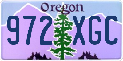 OR license plate 972XGC