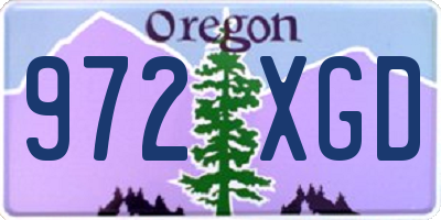 OR license plate 972XGD