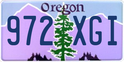 OR license plate 972XGI