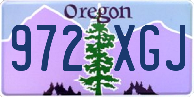 OR license plate 972XGJ