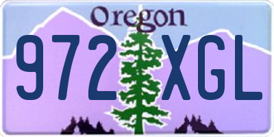 OR license plate 972XGL