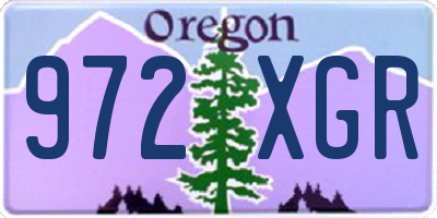 OR license plate 972XGR