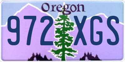 OR license plate 972XGS