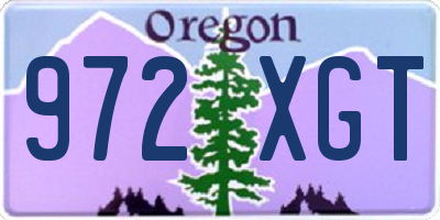 OR license plate 972XGT