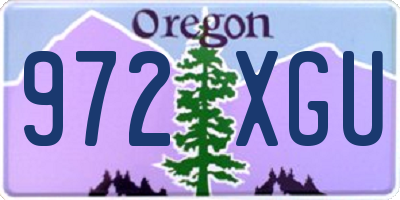 OR license plate 972XGU