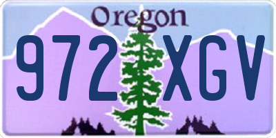 OR license plate 972XGV