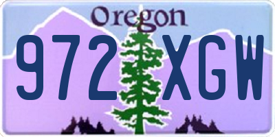 OR license plate 972XGW