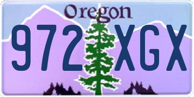 OR license plate 972XGX