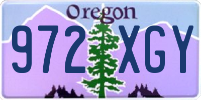 OR license plate 972XGY