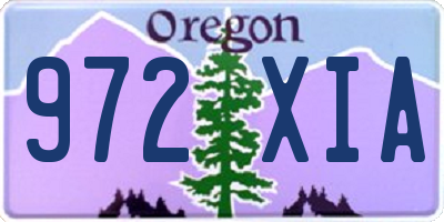 OR license plate 972XIA