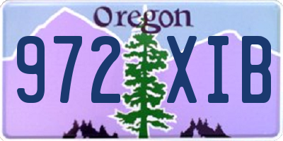 OR license plate 972XIB