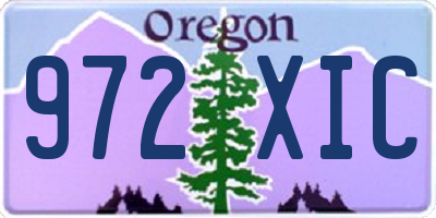 OR license plate 972XIC
