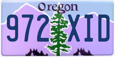 OR license plate 972XID