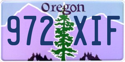 OR license plate 972XIF