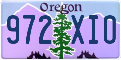 OR license plate 972XIO