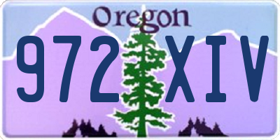 OR license plate 972XIV