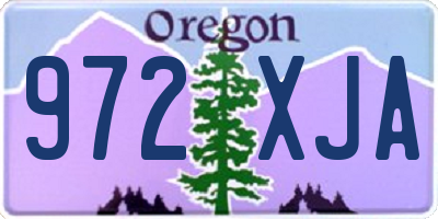 OR license plate 972XJA