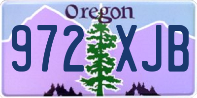 OR license plate 972XJB