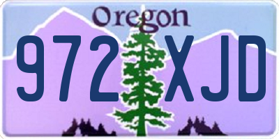 OR license plate 972XJD