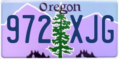 OR license plate 972XJG