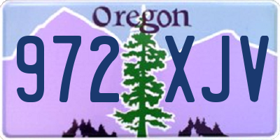 OR license plate 972XJV