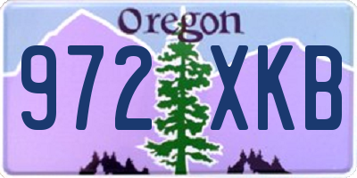 OR license plate 972XKB