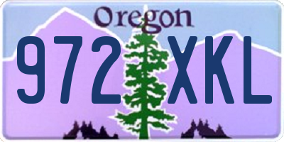 OR license plate 972XKL