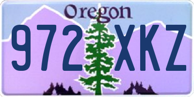 OR license plate 972XKZ