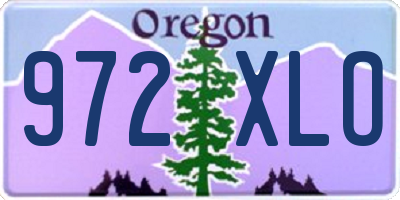OR license plate 972XLO