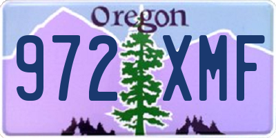 OR license plate 972XMF
