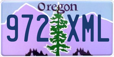 OR license plate 972XML