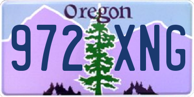 OR license plate 972XNG