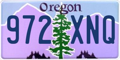 OR license plate 972XNQ