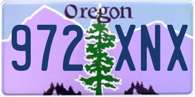 OR license plate 972XNX