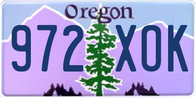 OR license plate 972XOK