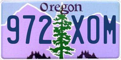 OR license plate 972XOM