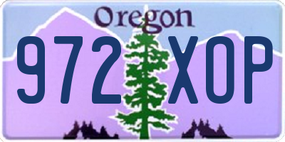 OR license plate 972XOP