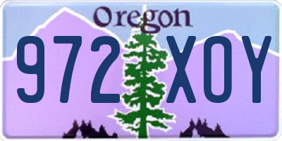 OR license plate 972XOY