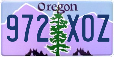 OR license plate 972XOZ