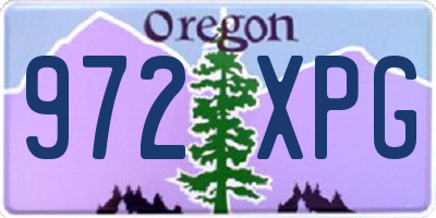 OR license plate 972XPG