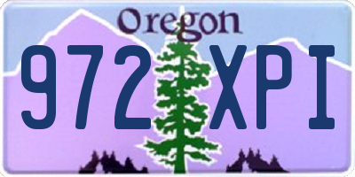 OR license plate 972XPI