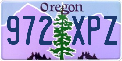 OR license plate 972XPZ