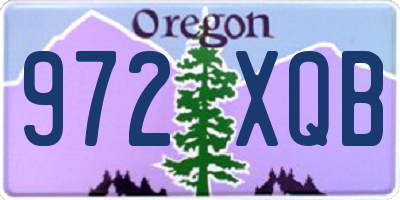 OR license plate 972XQB