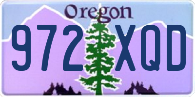 OR license plate 972XQD