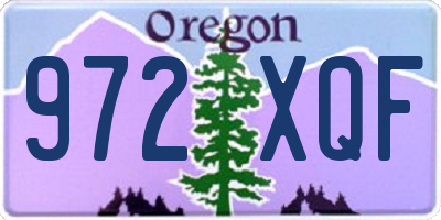 OR license plate 972XQF