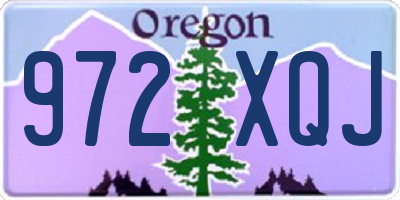 OR license plate 972XQJ