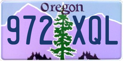 OR license plate 972XQL